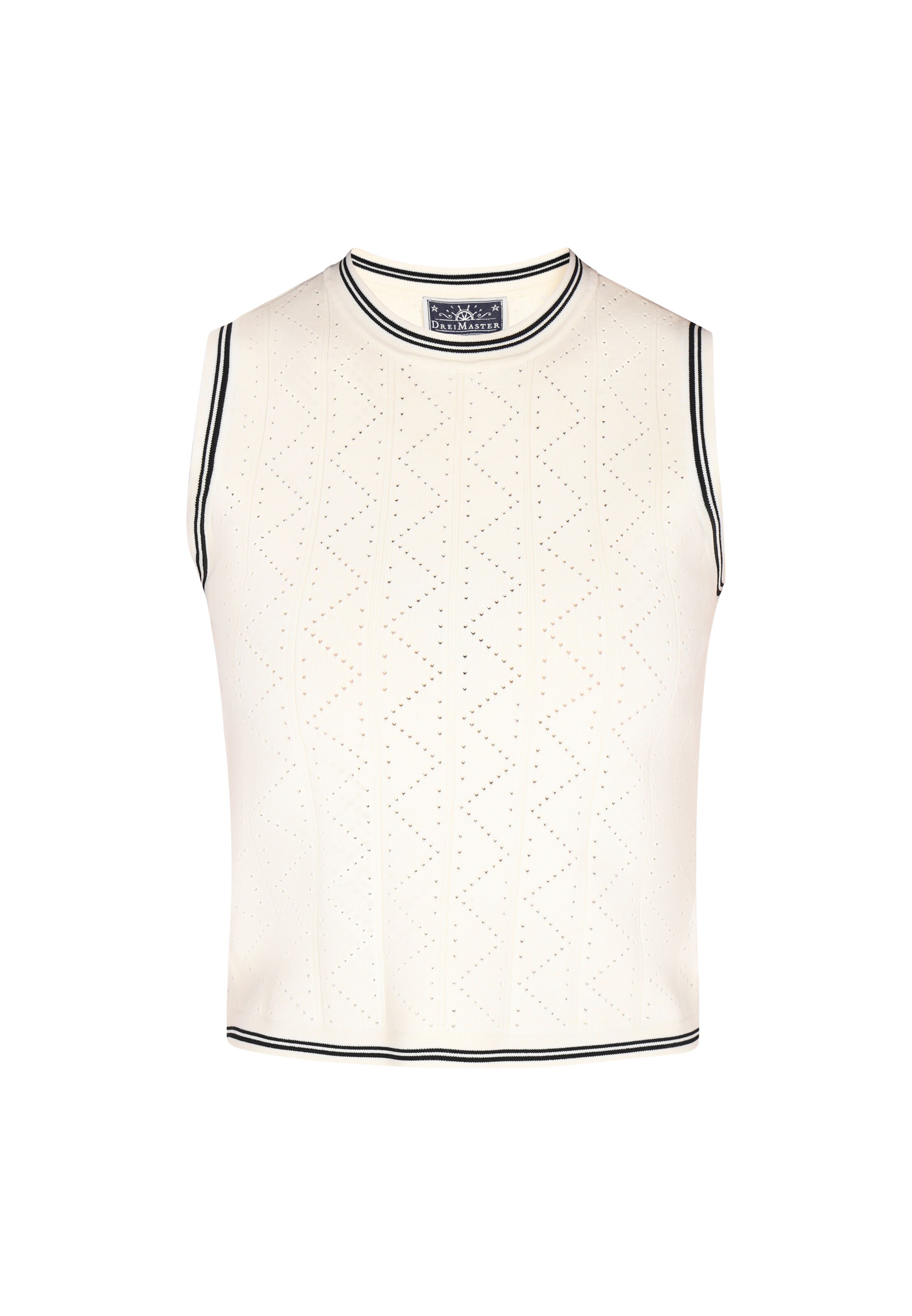 DreiMaster Maritim Kardigany 'Nautical' – bílá: přední strana