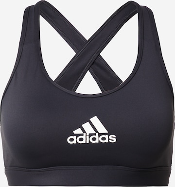 ADIDAS SPORTSWEAR Sports Bra 'Powerreact Train Medium-Support' in Black: front