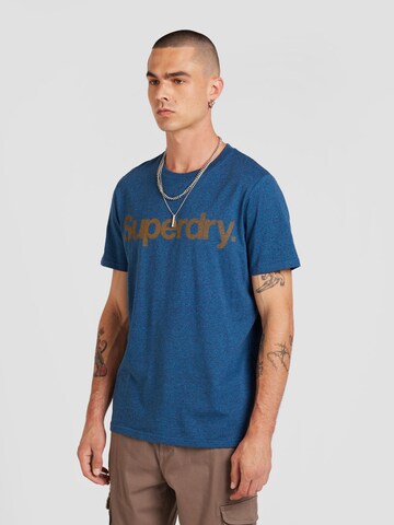 Tricou de la Superdry pe albastru: față