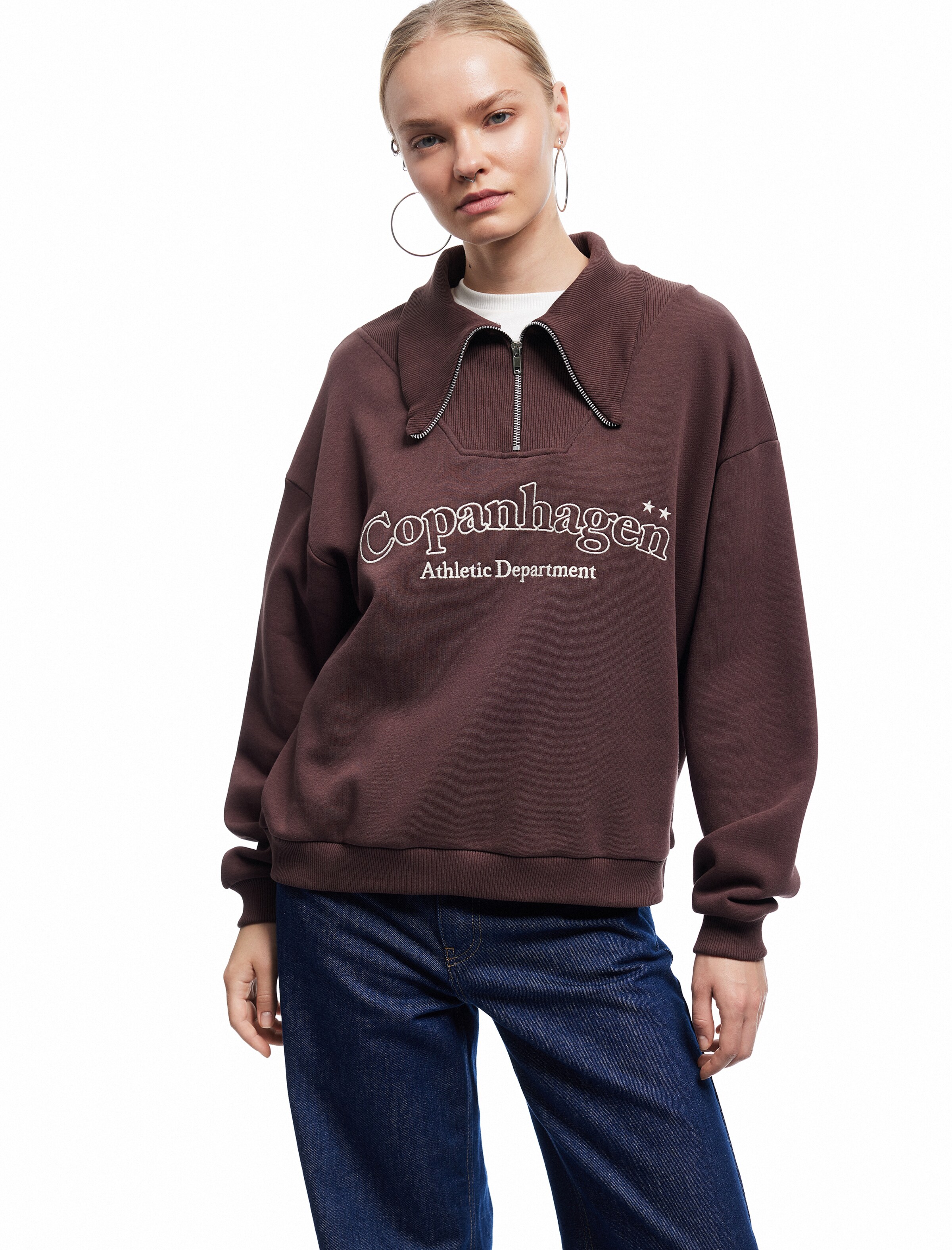 Koton Sweatshirt in Brown: front