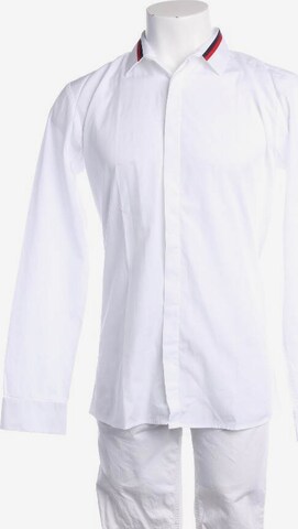 HUGO Red Button Up Shirt in S in White: front