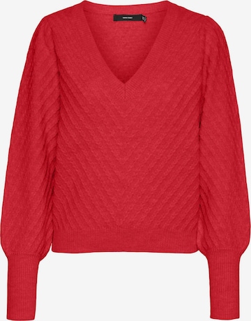 Vero Moda Curve Trui 'Stinna' in Rood: voorkant