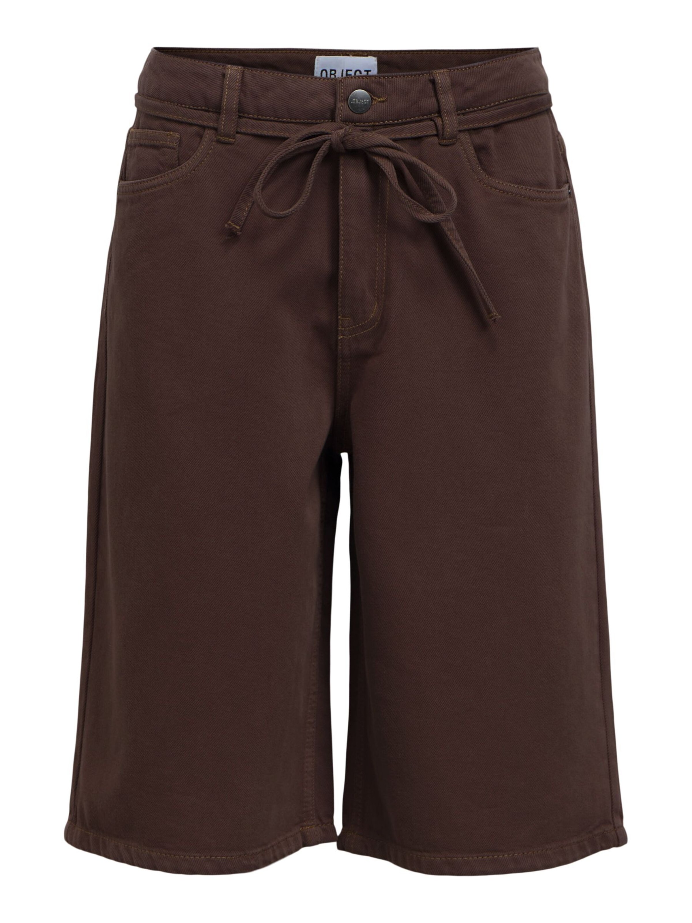 Pantalon OBJECT en marron : devant