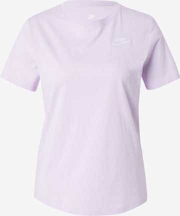 T-shirt 'Club Essential' Nike Sportswear en violet : devant