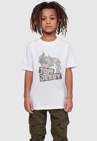 ABSOLUTE CULT Shirt 'Tom nd Jerry - Cartoon' in White: front