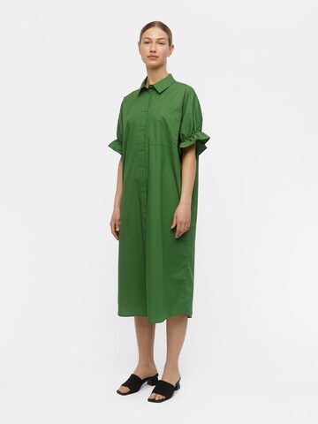 OBJECT - Vestido camisero 'Dora' en verde: frente