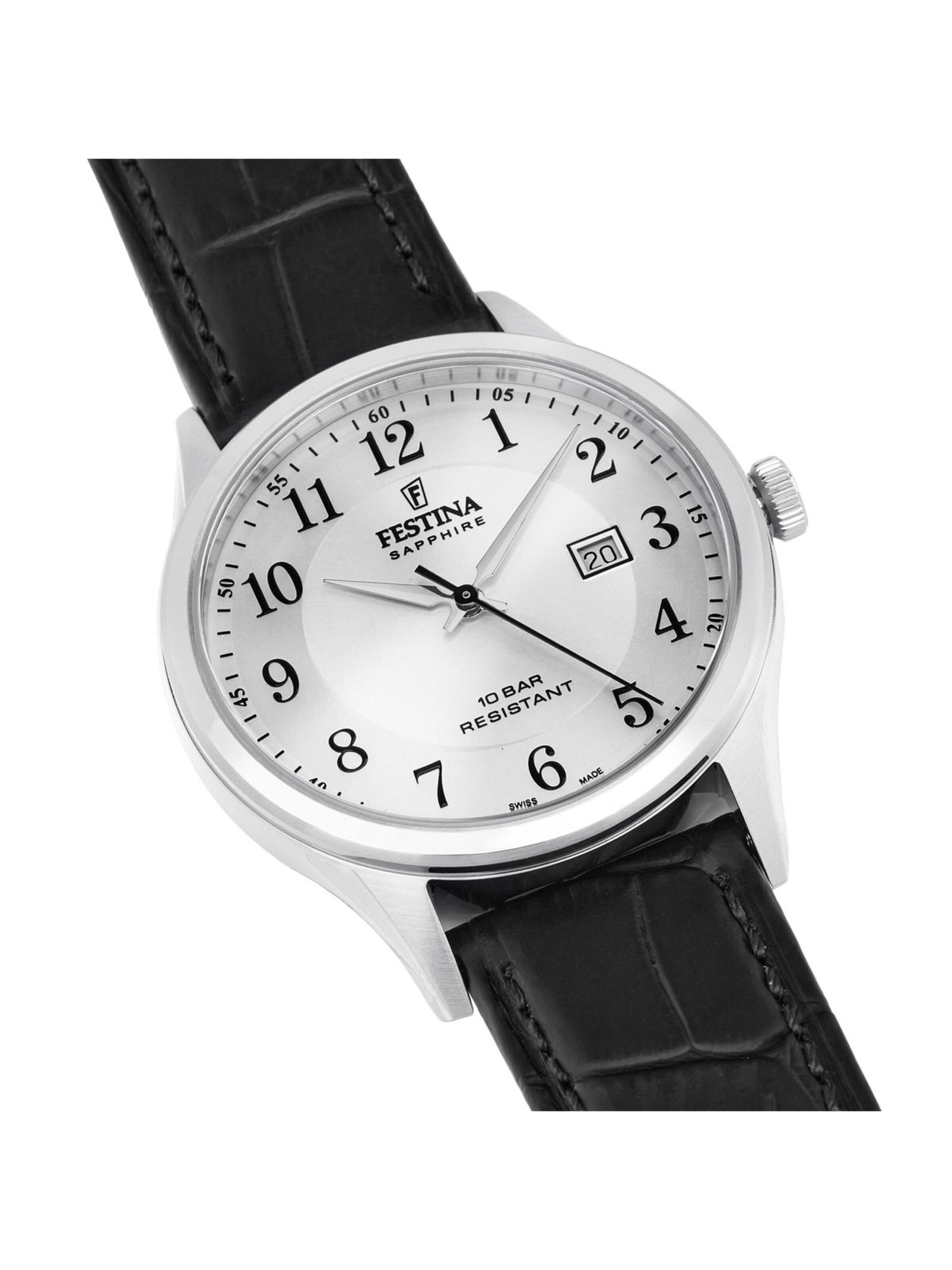 Montre à affichage analogique FESTINA en argent