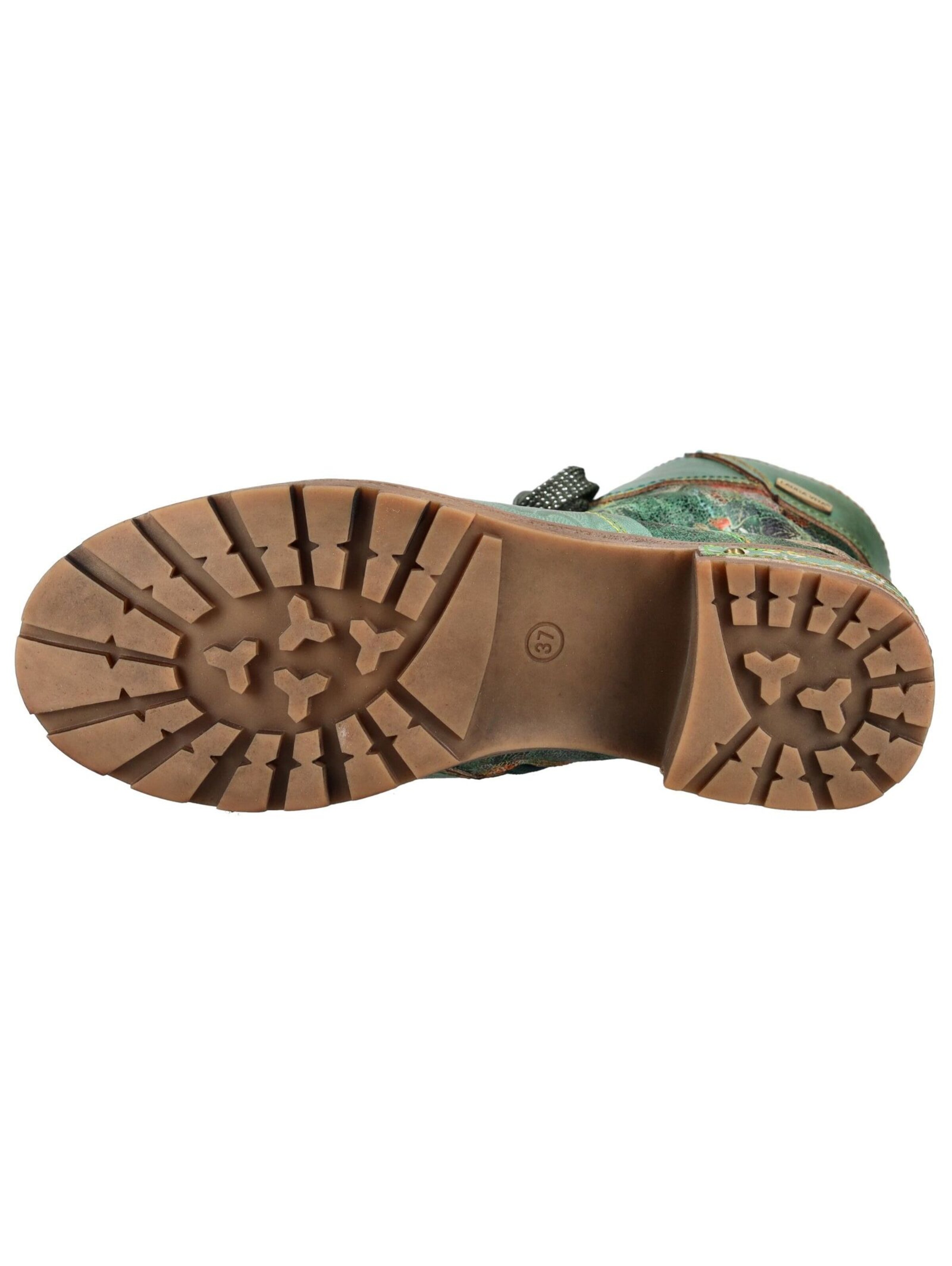 Laura Vita Lace-Up Ankle Boots in Green