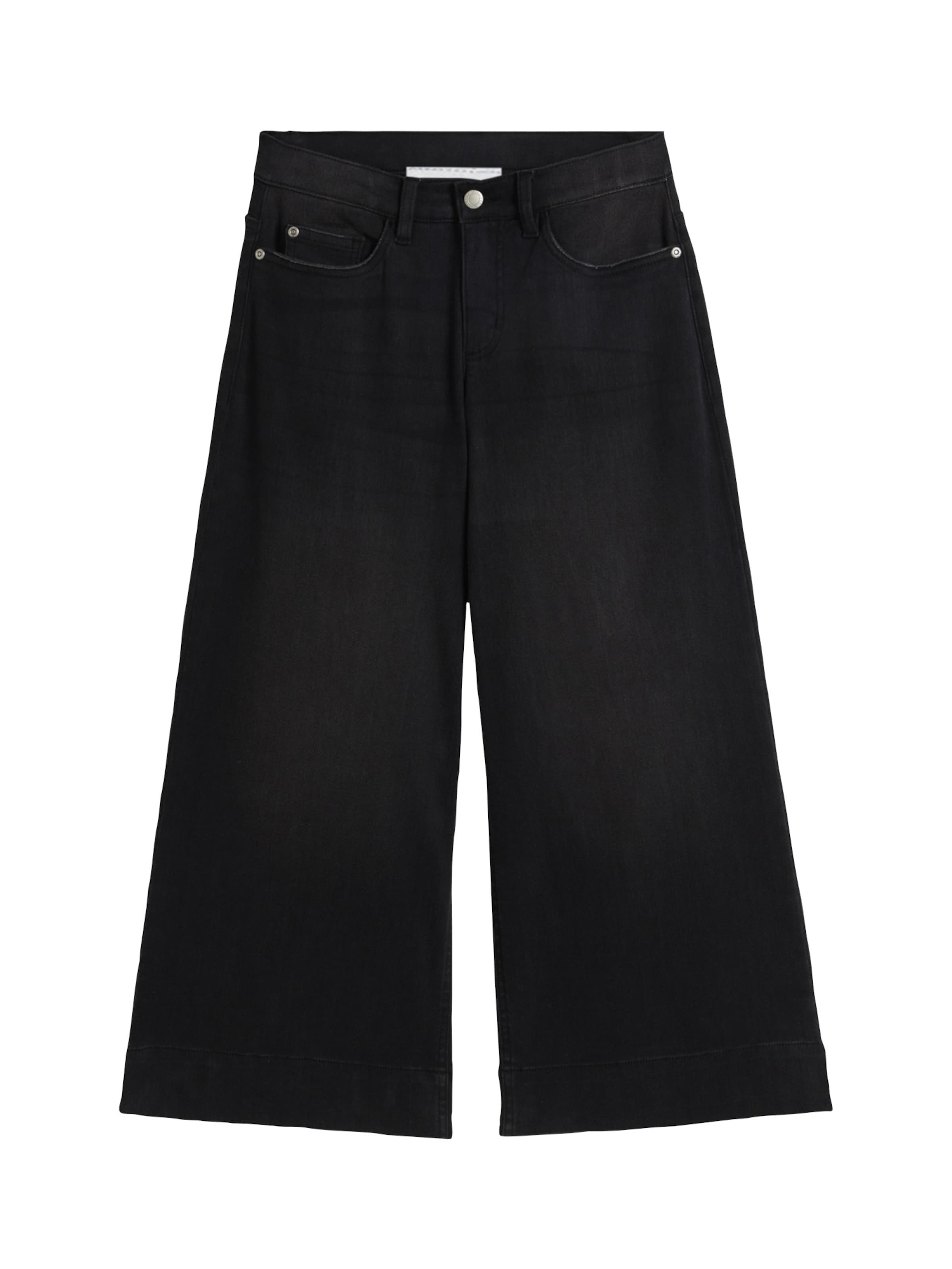 bonprix Wide leg Jeans in Zwart: voorkant