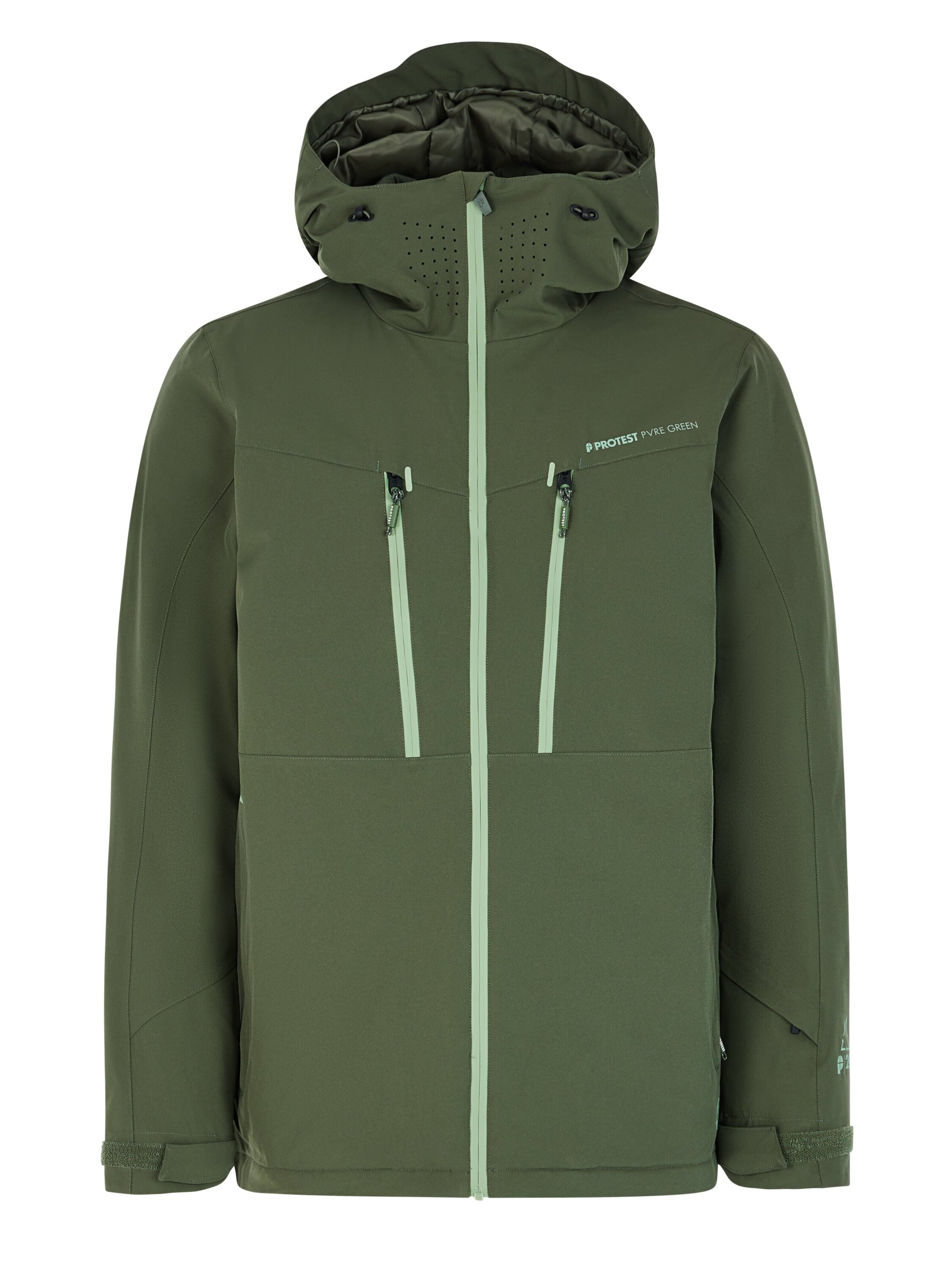 PROTEST Athletic Jacket 'PRTTIMOTHY' in Green: front