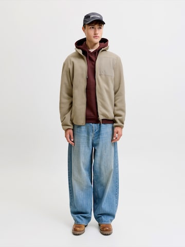 JACK & JONES Jopa iz flisa 'JJEMASON' | rjava barva