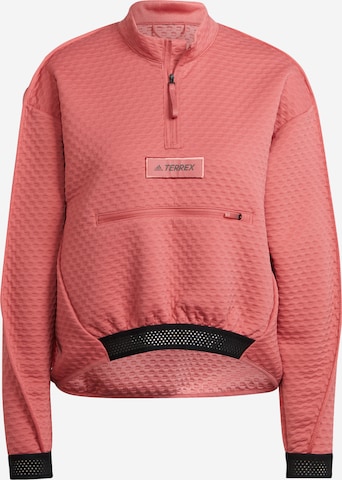 adidas Terrex Sports sweatshirt 'Hike' in Red: front