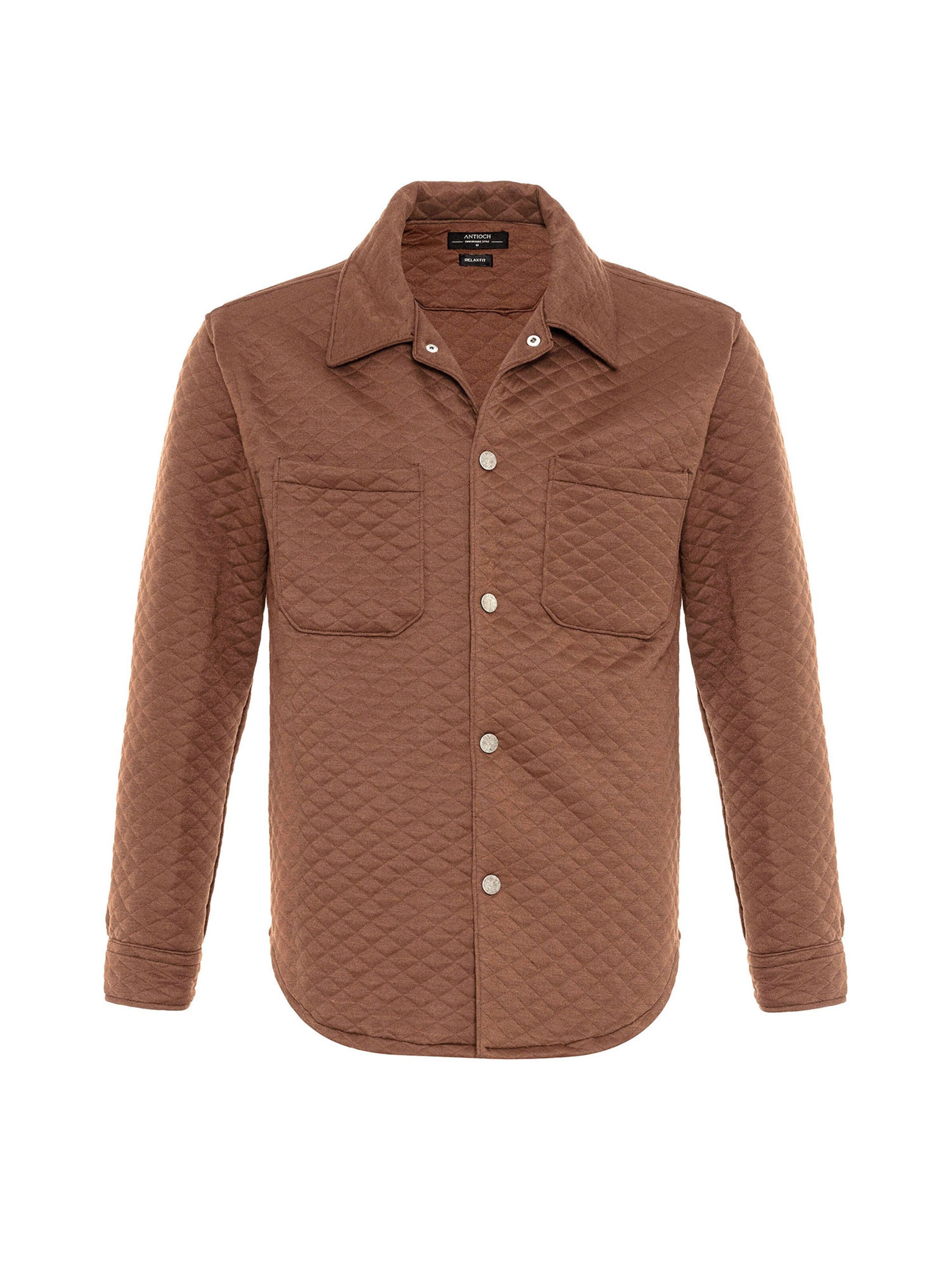 Antioch Rovný strih Košeľa - Hnedá: predná strana