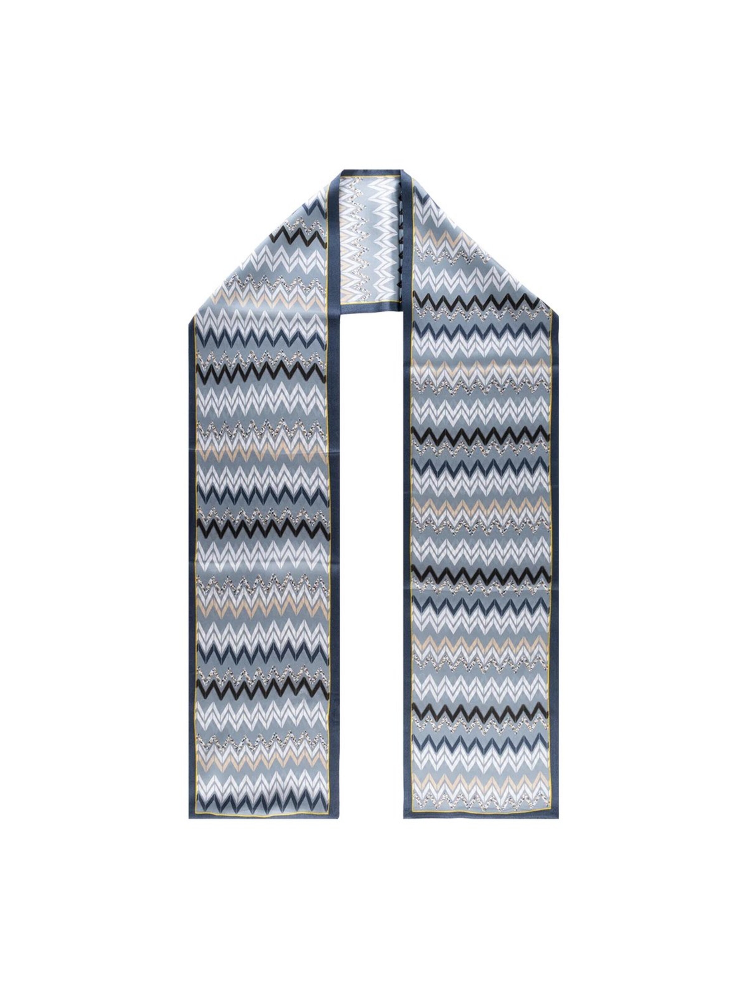 SILK & CASHMERE Scarf in Blue: front