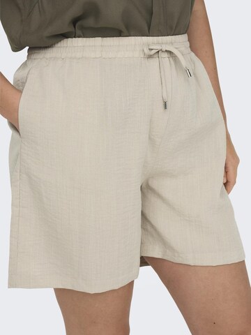 ONLY Carmakoma Regular Trousers in Beige