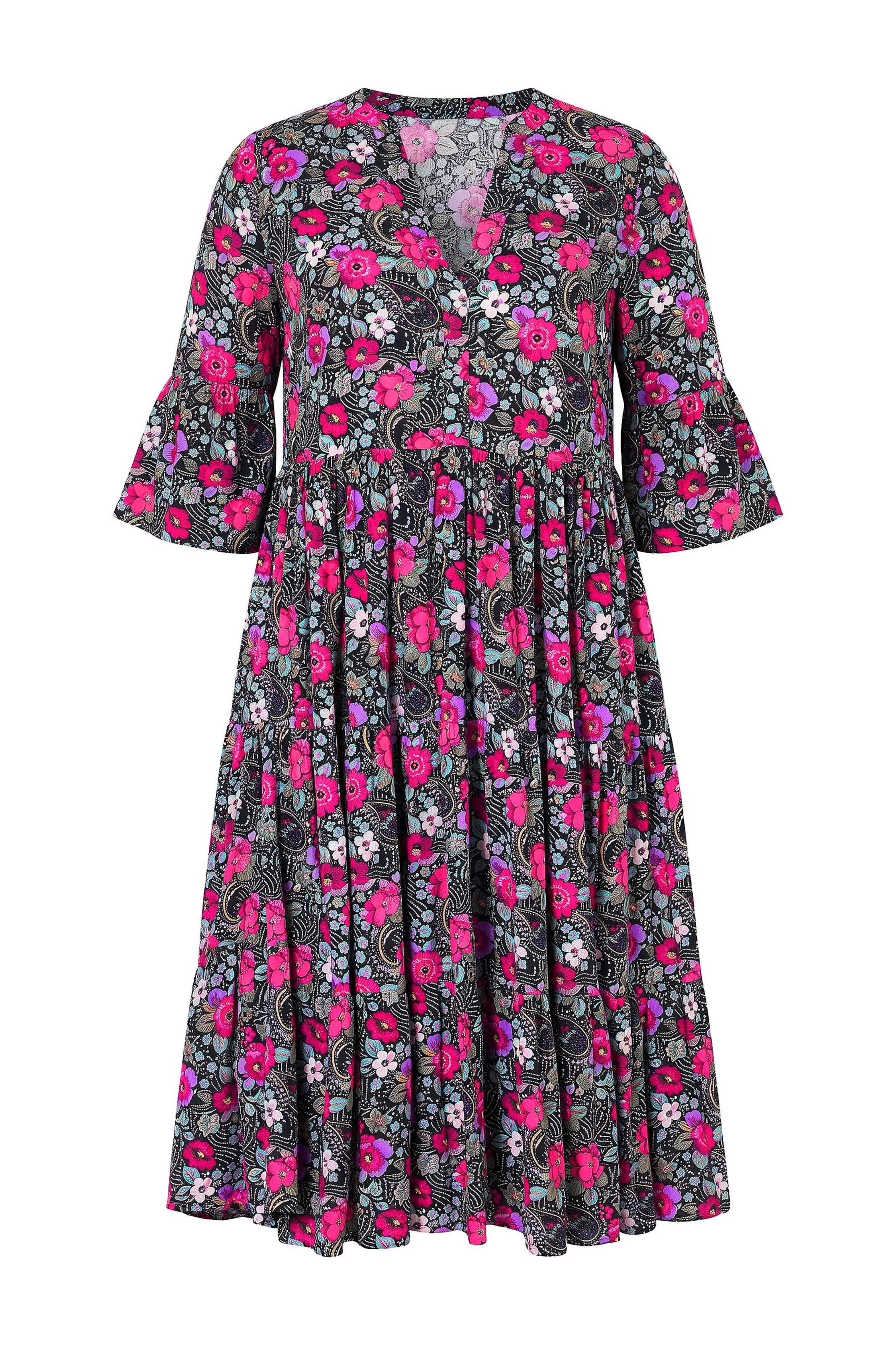 Studio Untold Midikleid in Schwarz: Vorderseite