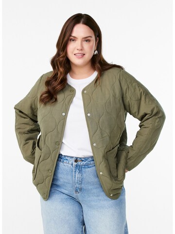 Zizzi - Chaqueta de entretiempo en verde: frente