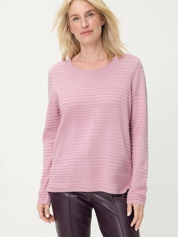 Olsen Pullover, seitliche Schlitze in Pink: Vorderseite