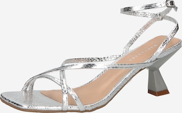 Warehouse Strap sandal in Silver: front