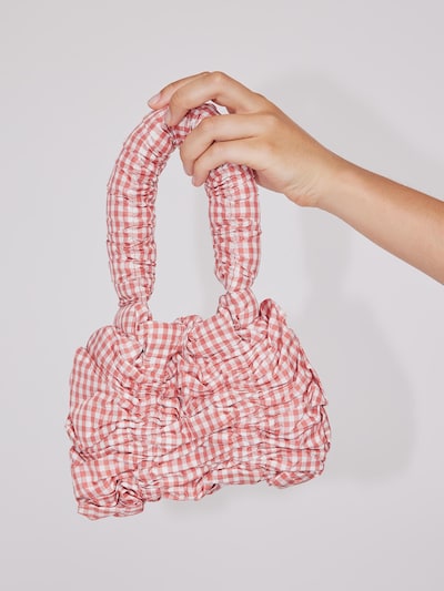 JOANA CHRISTINA Handtasche 'Mini Pillow Bag' in rot / weiß, Produktansicht