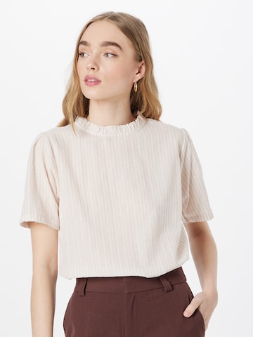 Cream Blouse 'Katinka' in Beige: voorkant