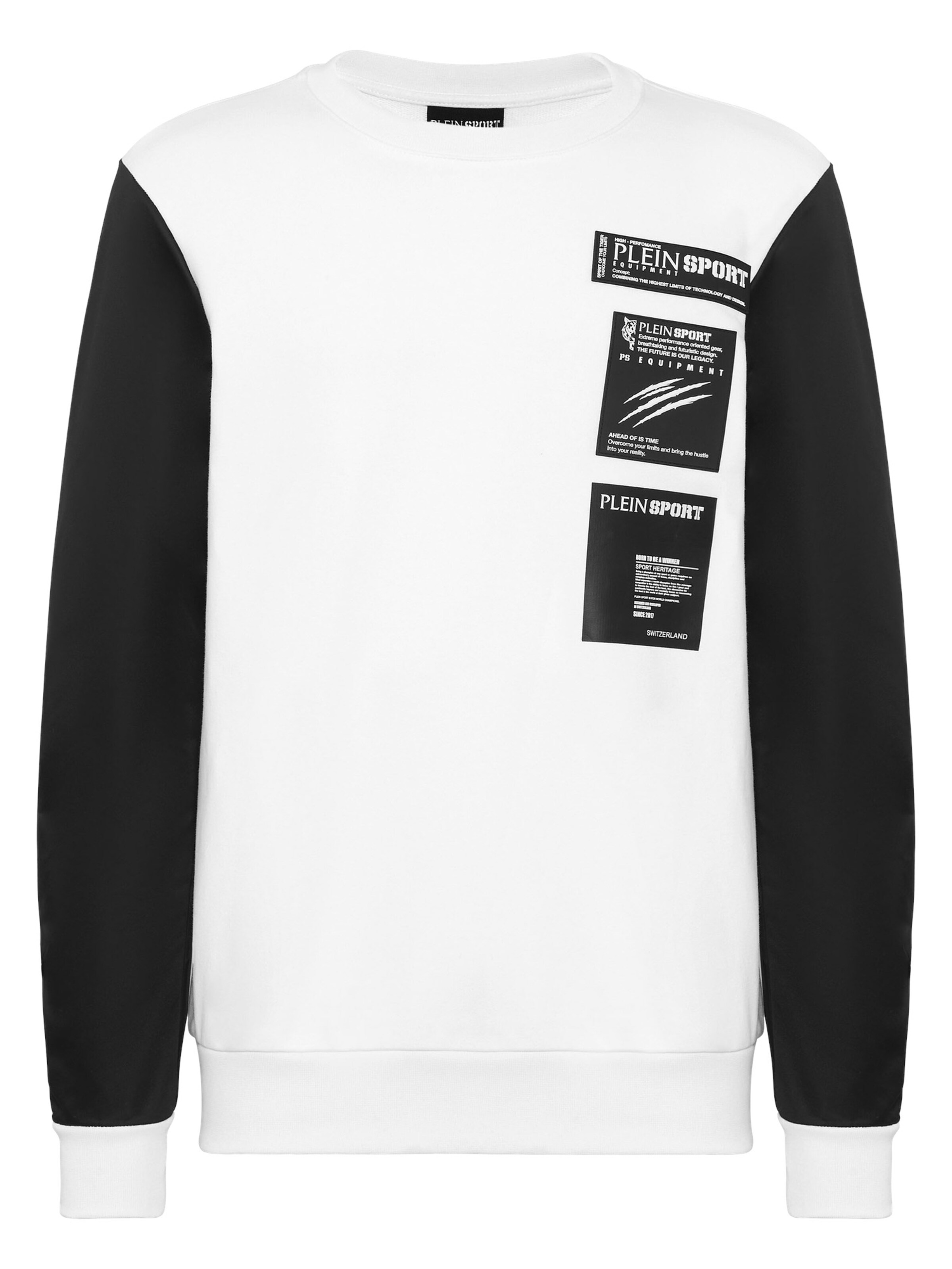 Plein Sport Sweatshirt 'Scratch' in Black / White, Item view