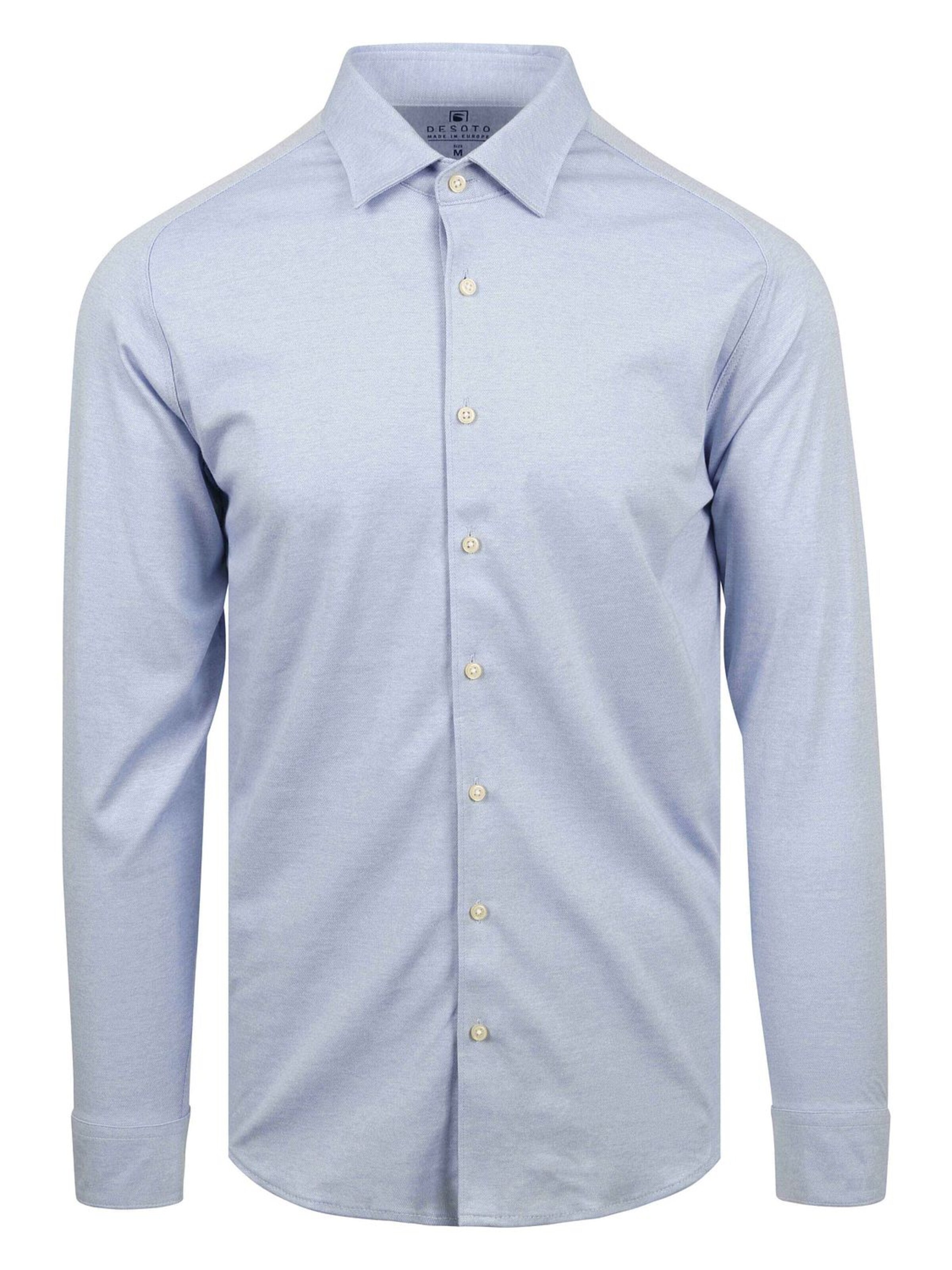 DESOTO Button Up Shirt 'Kent' in Blue: front