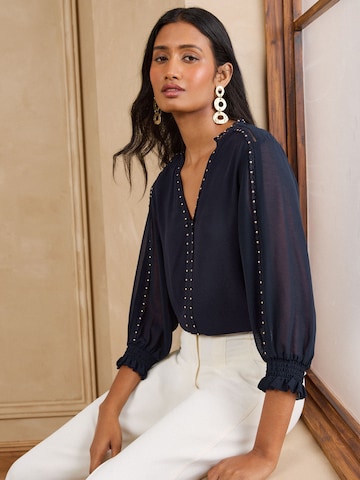 love & roses Bluse in Blau