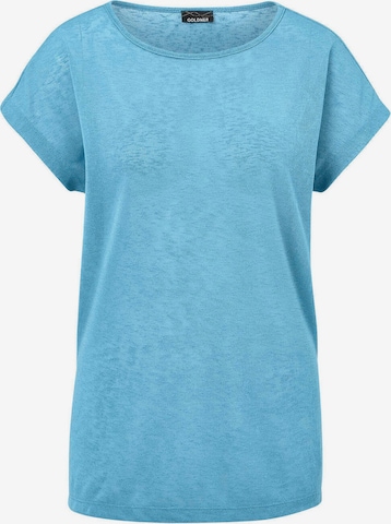 Goldner Shirt in Blau: Vorderseite