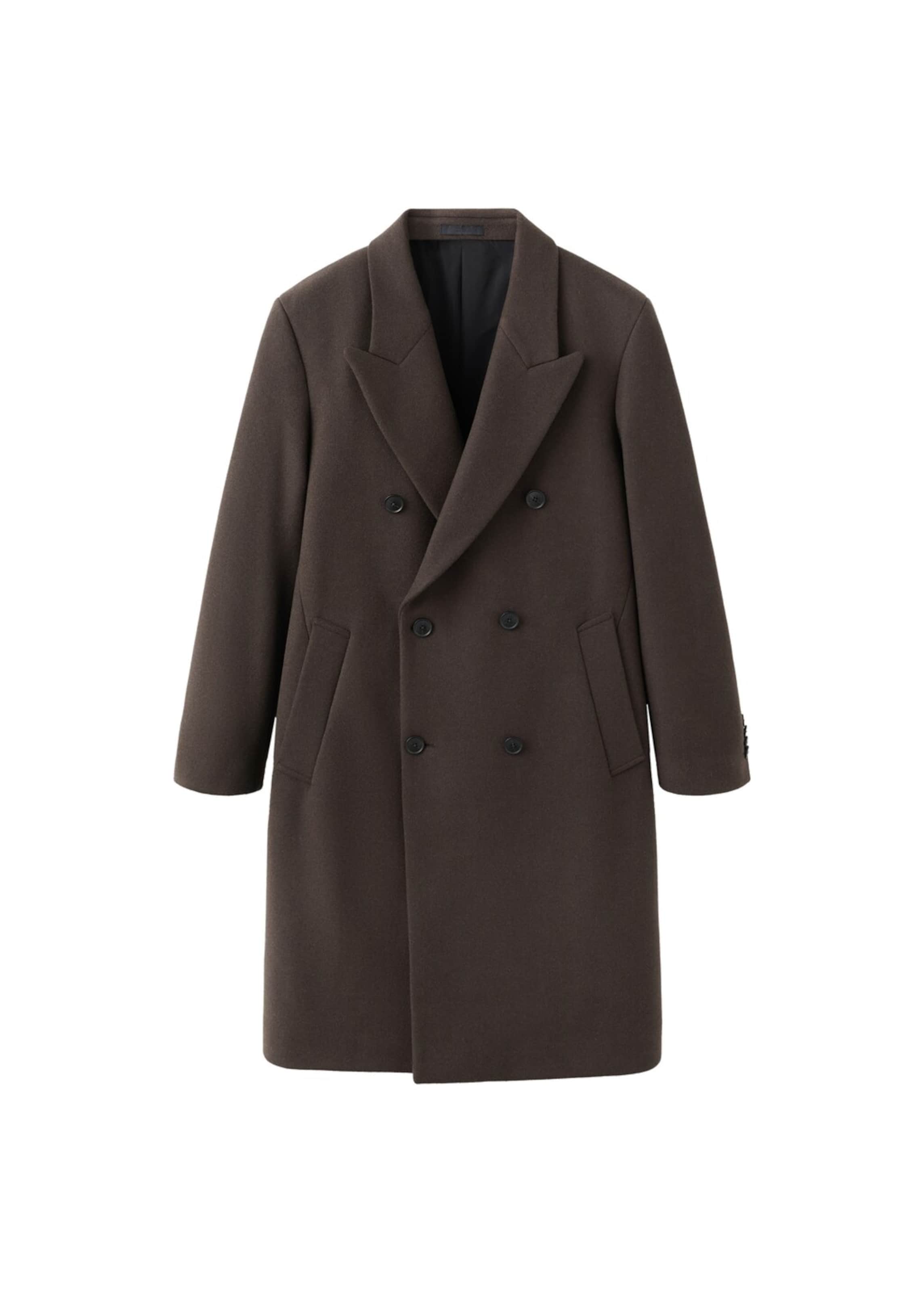 MANGO MAN Mantel 'Fin' in Braun: Vorderseite