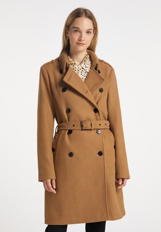 DreiMaster Klassik Between-Seasons Coat in Beige: front