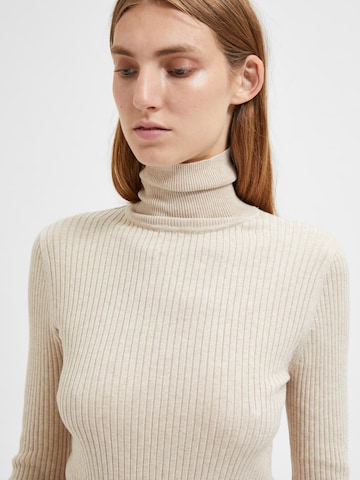 SELECTED FEMME Pullover 'Lydia' in Beige