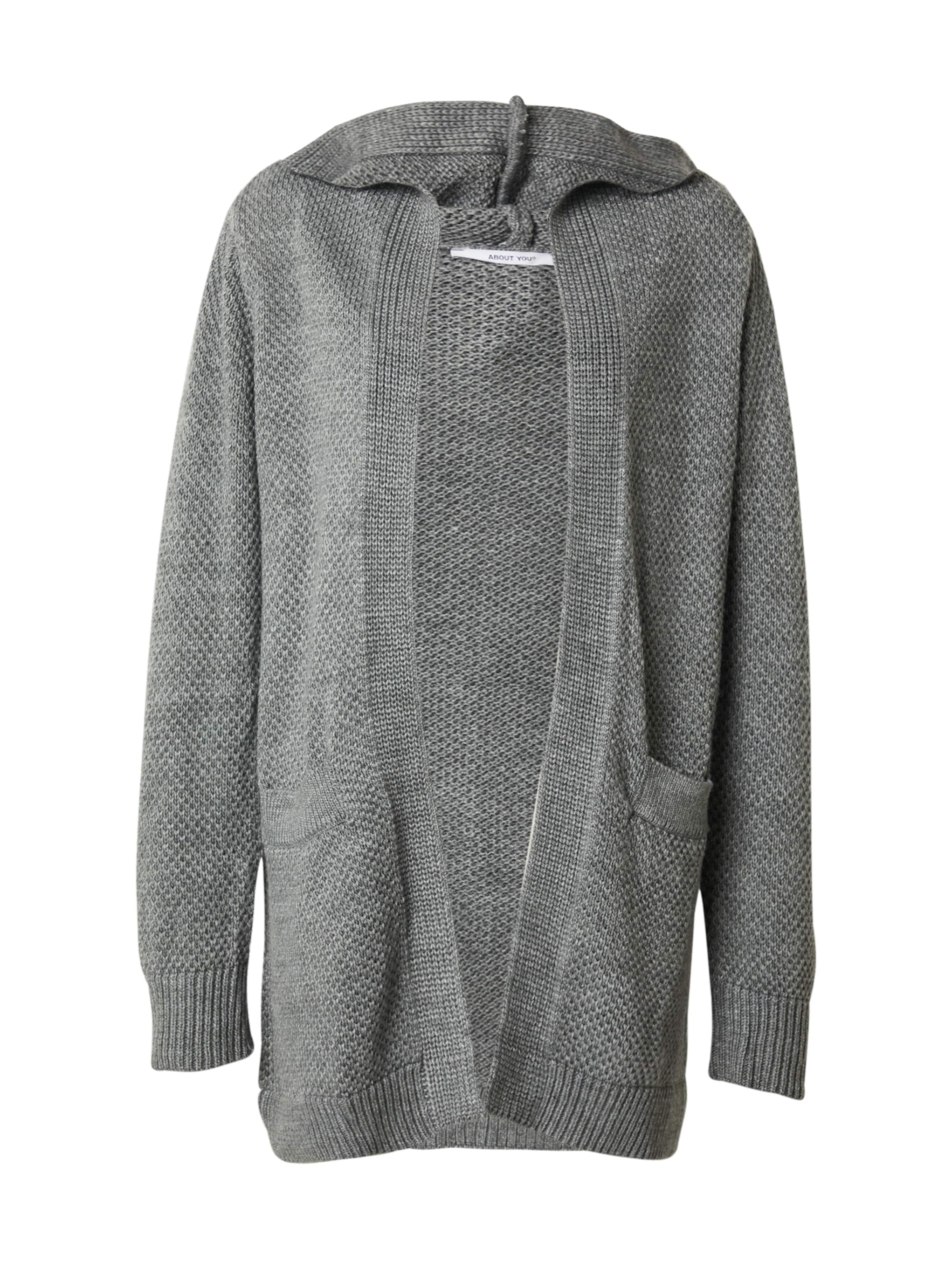 ABOUT YOU Вязаная кофта 'Elektra' в Серый: спереди