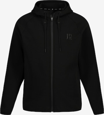 JAY-PI Athletic Zip-Up Hoodie in Black: front