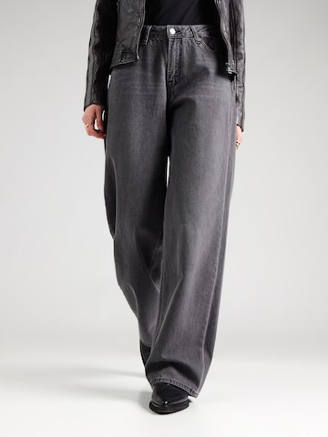 Kings Of Indigo Wide leg Jeans 'JOAN' in Zwart: voorkant