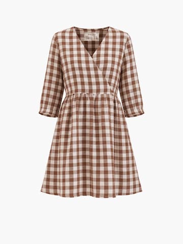 AmourLinen Dress 'Daphne' in Brown: front