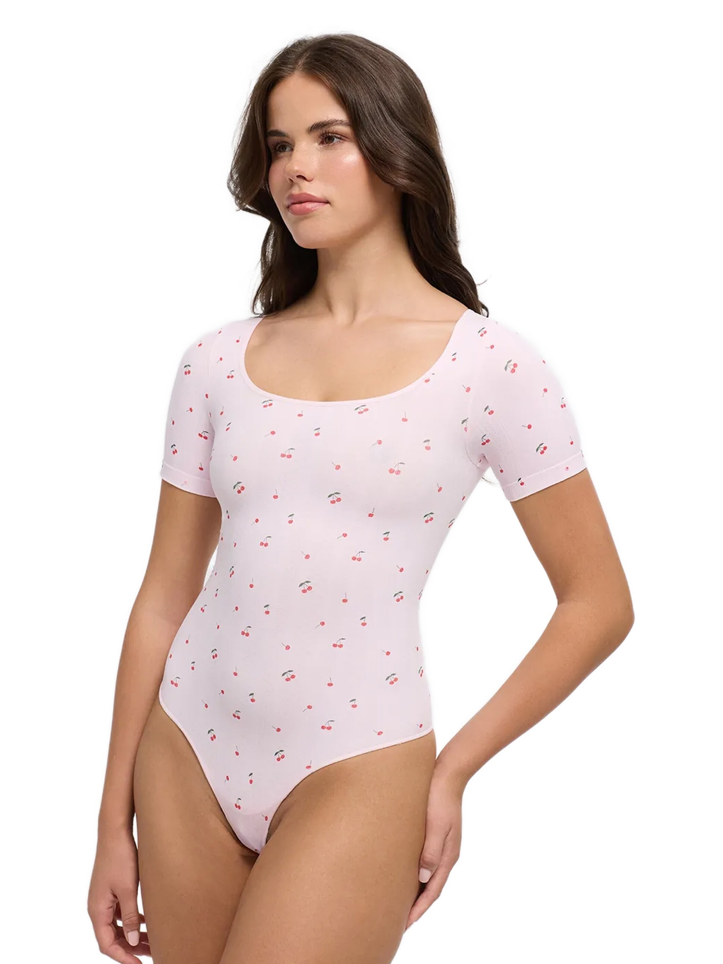 cfab - Body moldeador 'T-Shirt Bodysuit Sculpting Shapewear with String' en rosa
