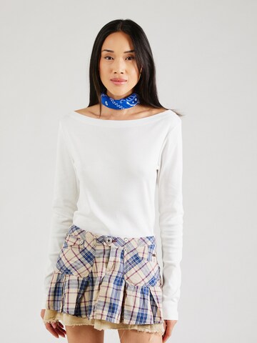 PIECES Shirt 'PCMINNA' in Wit: voorkant