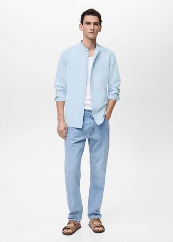 MANGO MAN Regular fit Button Up Shirt 'Chennai' in Blue