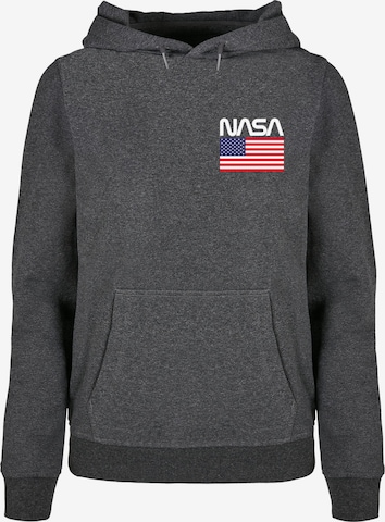 Merchcode Sweatshirt 'NASA - Stars' in Grijs: voorkant