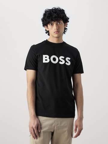 Tricou 'Thinking 1' de la BOSS pe negru: față