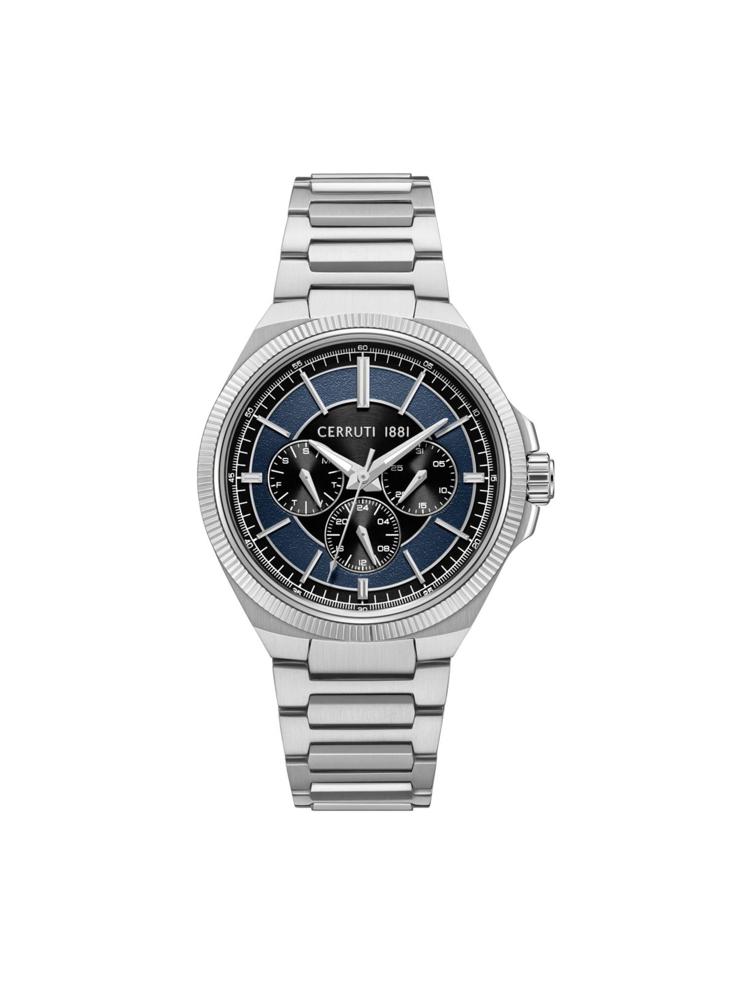 Montre à affichage analogique CERRUTI 1881 en argent : devant