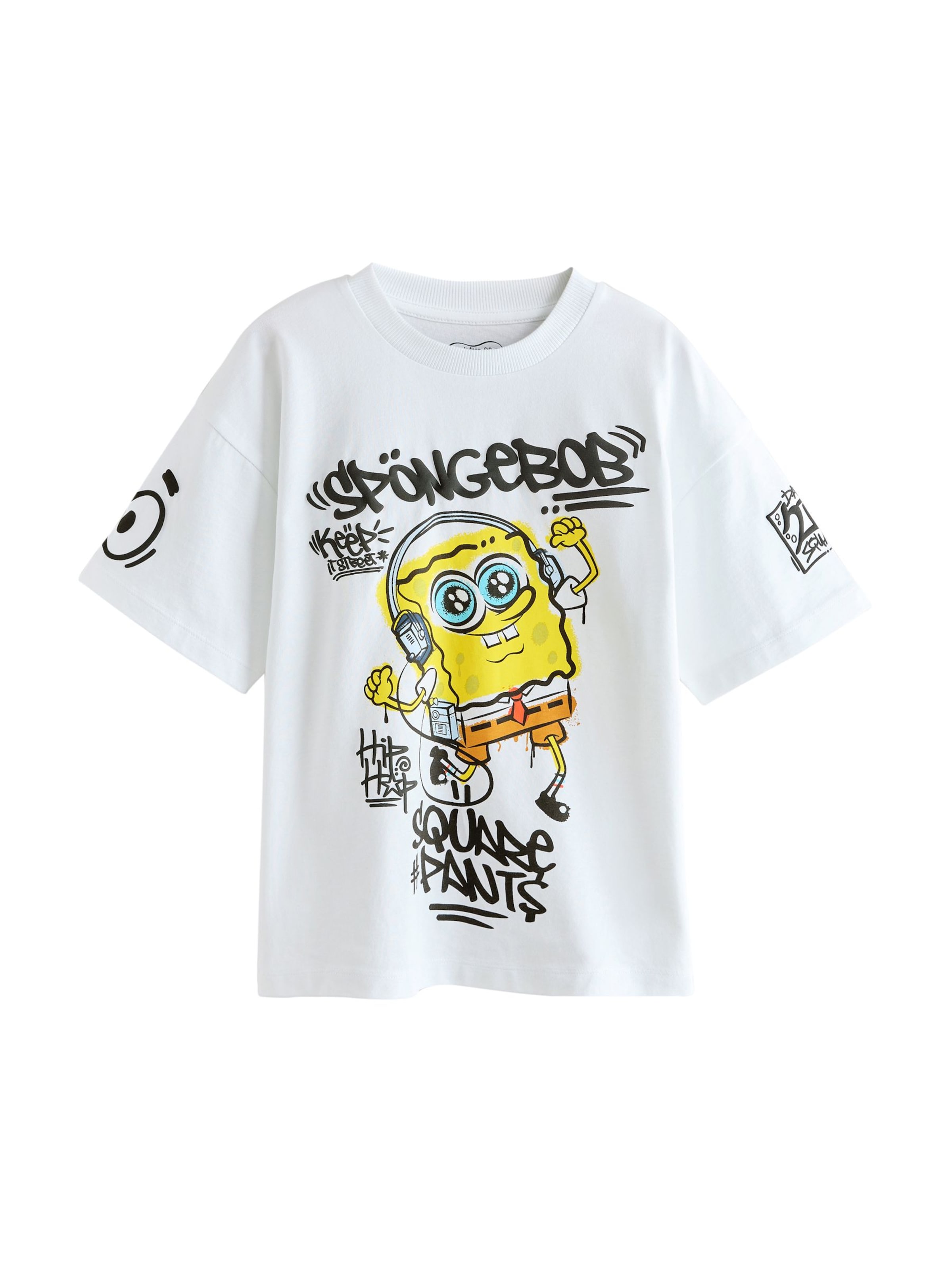 Next Majica 'Spongebob' | bela barva: sprednja stran