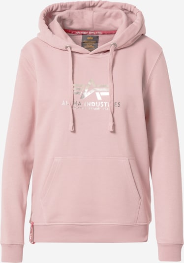 ALPHA INDUSTRIES Sweatshirt in de kleur Zilvergrijs / Rosa, Productweergave