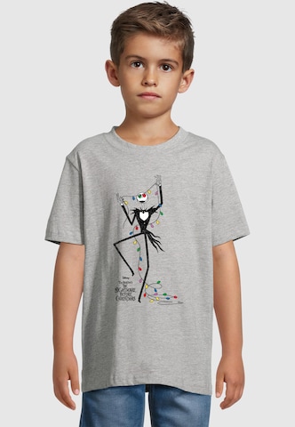 ABSOLUTE CULT Shirt 'Nightmare Before Christmas - Lights' in Grijs: voorkant