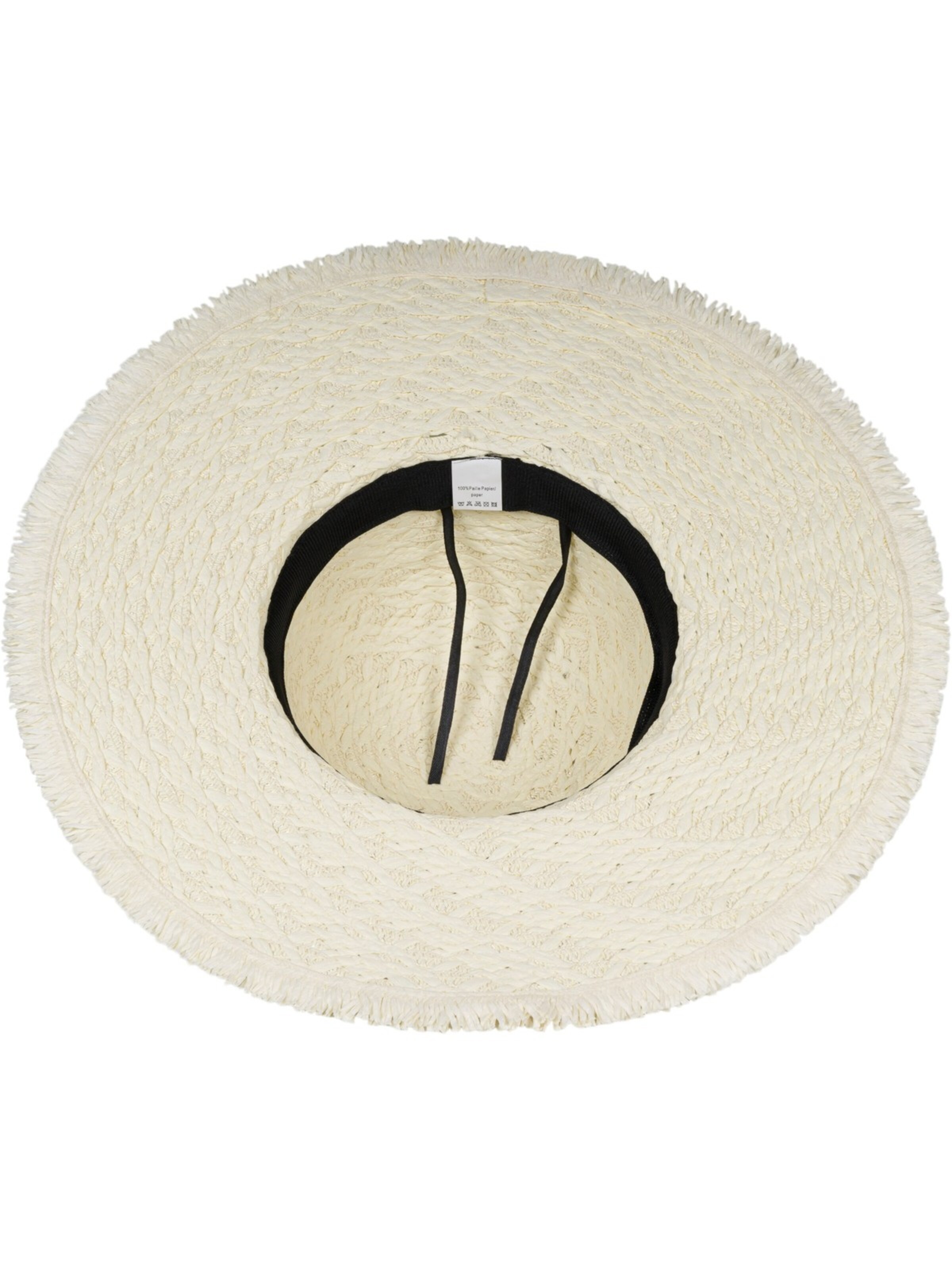 styleBREAKER Hat 'Papierstroh Sonnenhut Geflochten' in Beige