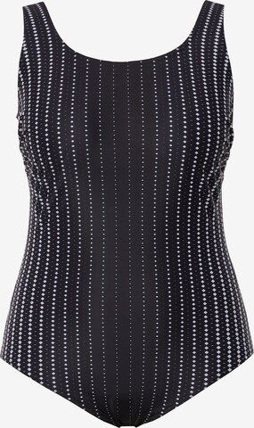 Ulla Popken Swimsuit in Black: front