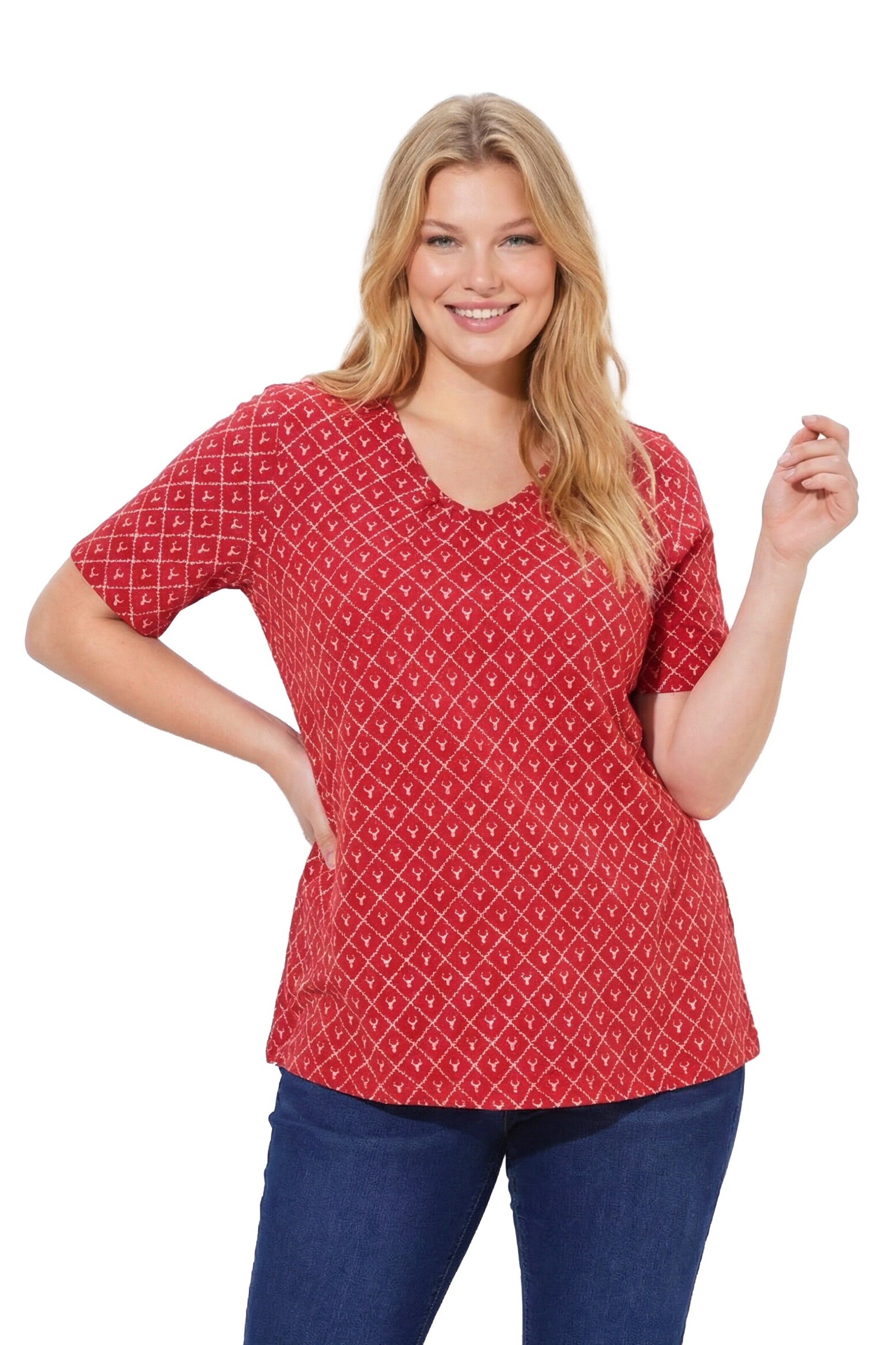 Ulla Popken Shirt in Rot: Vorderseite