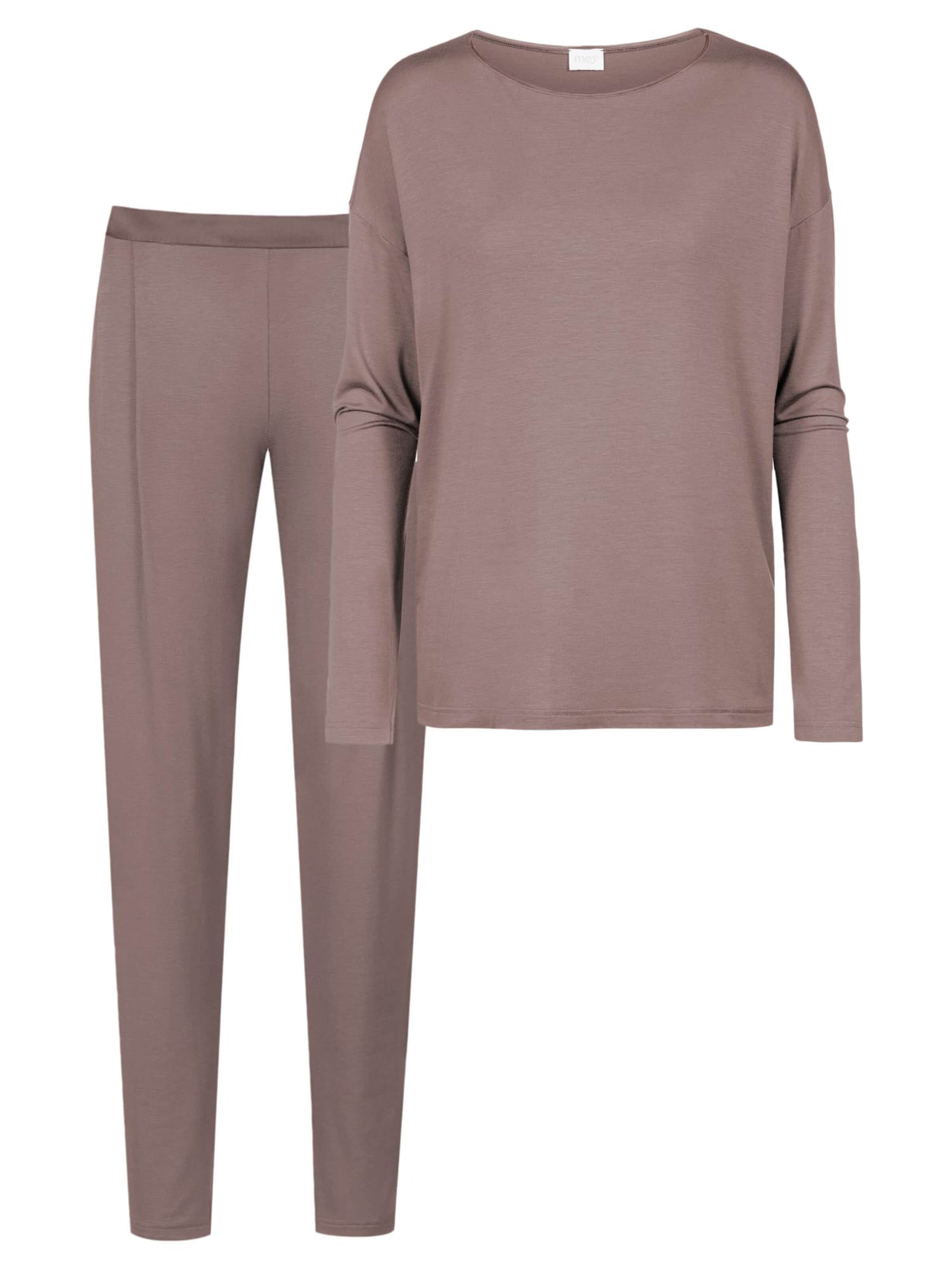 Mey Pyjama 'Pure Chic'‌‌‌‌‌‌‌‌‌‌ in Braun: Vorderseite