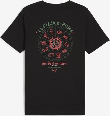 PUMA T-Shirt 'Pizza' in Schwarz